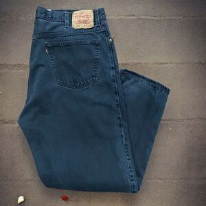 Levi's 560 Comfort Baggy Fit Vintage Y2K Black Denim Jeans Men's Size 42 x 32